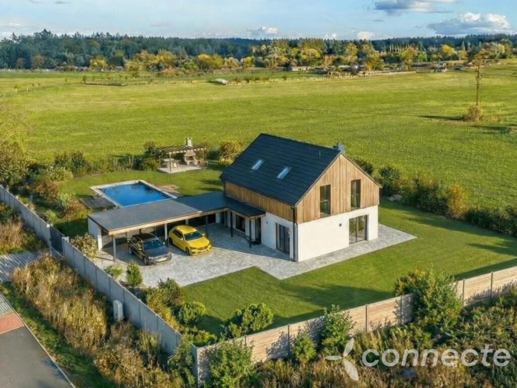 Prodej pozemku pro výstavbu rodinného domu - vizualizace